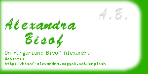 alexandra bisof business card